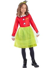 Kids Girls Grinch Santa