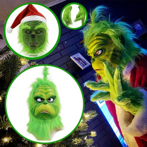 Grinch mask gloves set kids - gloves,