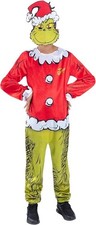 Kids Boys Grinch Santa Costume