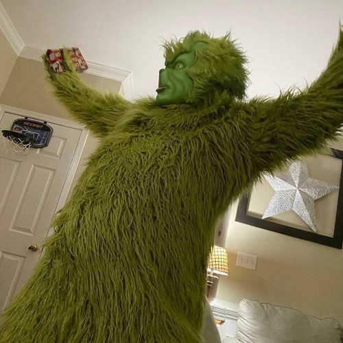 Kids adult green - green, furry
