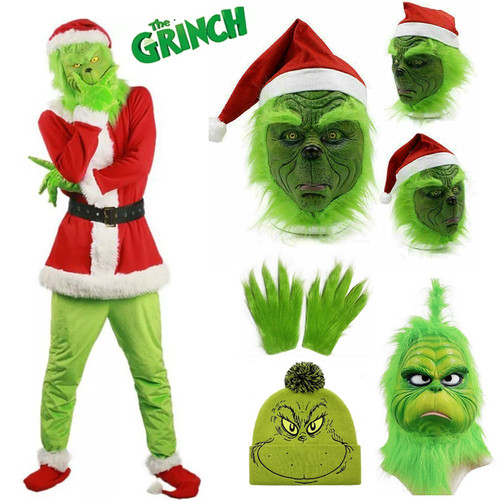 Grinch mask for - kids, adults