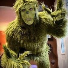 Kids Adult Green Furry Monster