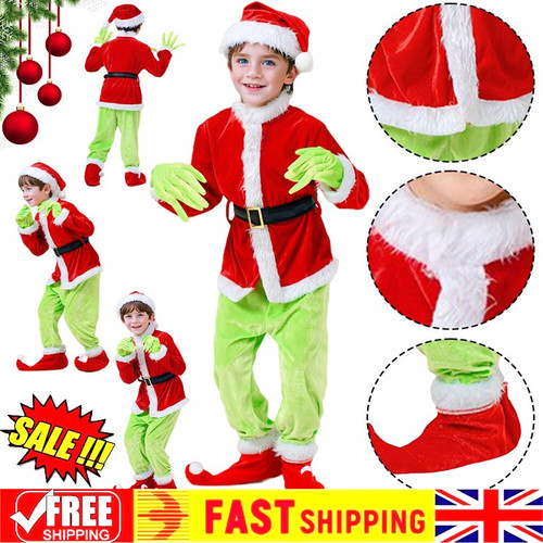 Christmas green monster santa - green,
