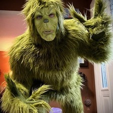 Kids Adult Green Furry Monster