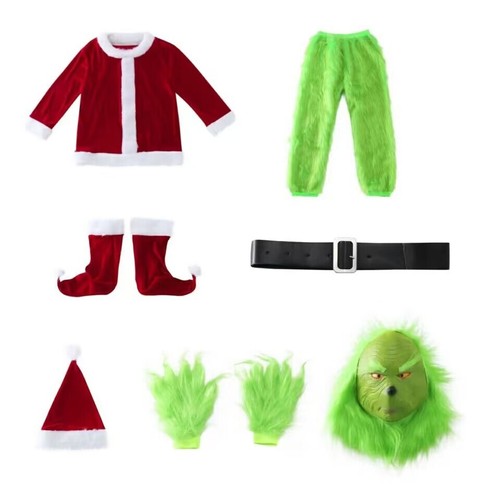 Adult santa green monster - adult,